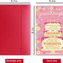 2 x Birthday Card for Granddaughter, Sweet Birthday Card Gift for Granddaughter from Grandparents Grandma or Grandpa, Loving Proud of You Message, 8.1 x 5.3 inches