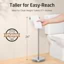 KES Toilet Paper Holder Stand 26" H (Taller Version), Free Standing Toilet Paper Roll Holder with Weighted Base for Bathroom, Rustproof SUS304 Stainless Steel Brushed Finish, BPH283S66-2