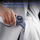 CIBAIL Mini Fan Portable Handheld - USB Rechargeable, 3 Speeds, 3H Max Cooling, Ultra Quiet, Lightweight Pocket Fan for Travel, Office, Home (Blue)