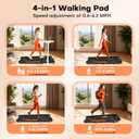 Walking Pad Treadmill with Speaker, 4-in-1 6.2MPH Treadmills for Home with App Compatible, Walking Pad with 10% Incline, LED Display, 2.75HP Brushless Drive, 350 LB Weight Capacity, 12 HIIT Programs