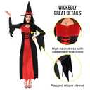 Morph Witch Costume Women, Wicked Costumes For Women, Halloween Costumes For Womens Adult (Medium, Red)