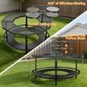 Fire Pit Surround Tabletop - 360° Fire Pit Guard for Solo Stove Bonfire & Ranger, Portable Protective Barrier for Wood Burning Fire Pits Up to ⌀21", UV-Resistant Outdoor Fabric (Firepit Not Included)