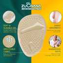 ZUCNANA Ball of Foot Cushions (Beige) | Metatarsal Pads for Women (6 Pairs Foot Pads) | Reusable Shoe Inserts for Pain Relief | Non-Slip Heel Cushion Inserts Best for Neuroma and Callus