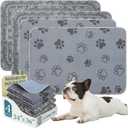 Homimp Washable Pee Pads for Dogs,4 Pack Reusable Puppy Pads,Absorbent and Leakproof Dog Pee Pads,Non Slip Puppy Training Pads,Pet Mat for Floor,Crate,Couch,Whelping,Grey 24"x36"