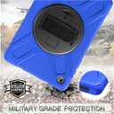 Case for Samsung Galaxy Tab A9 Plus/A9+ 11'' 2023 (SM-X210/X216/X218),Portable Heavy Duty Dropproof Protective Cover Case with 360 Rotating Stand,Handle & Shoulder Strap,Stylus Pen (New Blue)