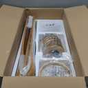 52inch Ceiling Fan with Lights,Wood Low Profile Ceiling Fans with Remote Control,Dimmable Light,3 CCT,6 Speeds,Noiseless DC Motor,Ceiling Fan for Bedroom,Living Room,Office,Indoor,Natural Wood Grain (flush+Natural Wood+Gold Body)