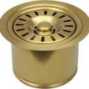 Akicon Kitchen Sink Brass Gold Finish Garbage Disposal Flange Stopper, One Size Disposal Rim, Fit 3-1/2 Inch Standard Sink Drain Hole 2.85" Height