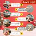 Sea Shell Christmas Tree DIY Handmade Crafts, Mini Shell Tree with 3-Mode LED Lights for Christmas Decor, Coastal Holiday, New Year, Birthday Party Gift, Versatile Home Decoration