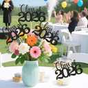 3 x Class of 2026 Decorations, 20Pcs Black Double-Sided Graduation Centerpieces for Tables 2026, Graduation Table Decorations with Sticks & Glue Dots