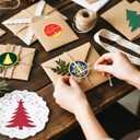 2 x Christmas Stickers for Envelope Seals Cards Making Crafts 2 Inch Round Happy Holiday Christmas Label Card Vinyl Stickers for Mailing Baked Goods Gifts Decorative Bag (tree168)