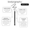 Bodyography Cream Eye Pencil, Deep Violet - Purple Long Wear Wooden Eyeliner for Eyes & Eyebrows, Long-Lasting Cruelty-Free Coconut Oil Cosmetic Liner