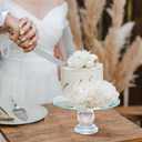 Uten Crystal Glass Cake Stand, 11'' Cake Display Stand, Crystal Glass Fruit Plate, Clear Cake Stand, Display Desserts Holder for Wedding Cakes Serving Platters
