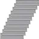 10 Pack Aluminum Name Plate Holders for Door or Wall, 2 x 8 Office Wall Mount Name Plate Holder with Textured Design and Double Sided Tape, for Office, Business, Meeting Room (Silver)