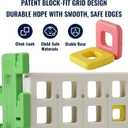 SDADI 'Click' Giant 4-in-a-Row Game Set with Block-Style Assembly, Adjustable Height 4-to-Score Connect Game, Portable Family Yard Game for Indoor & Outdoor Play