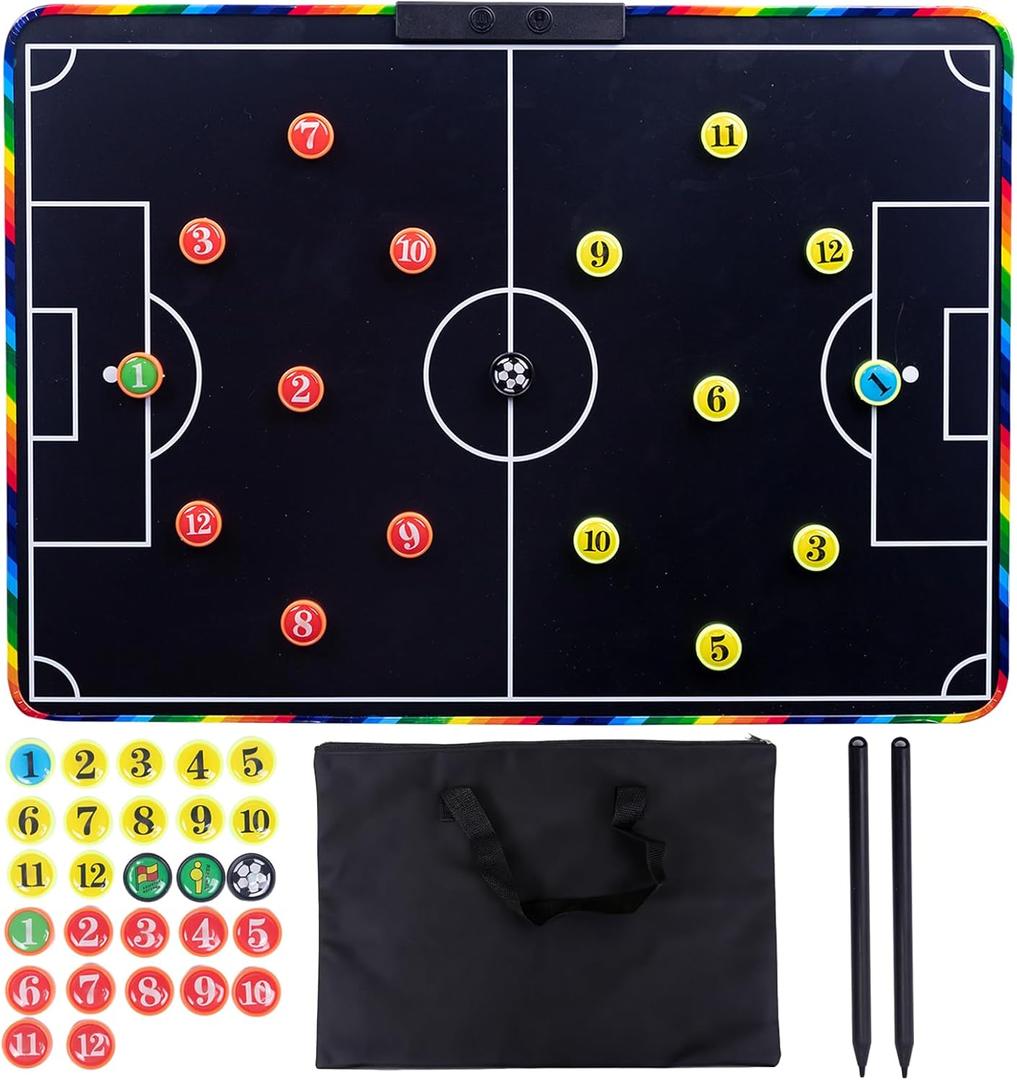 20 inch Large LCD Soccer Coaching Board,Magnetic Electronic Soccer Coaching Board,LCD Soccer Strategy Board with Stylus Pen,Soccer Board Tactic Board, Training Equipment
