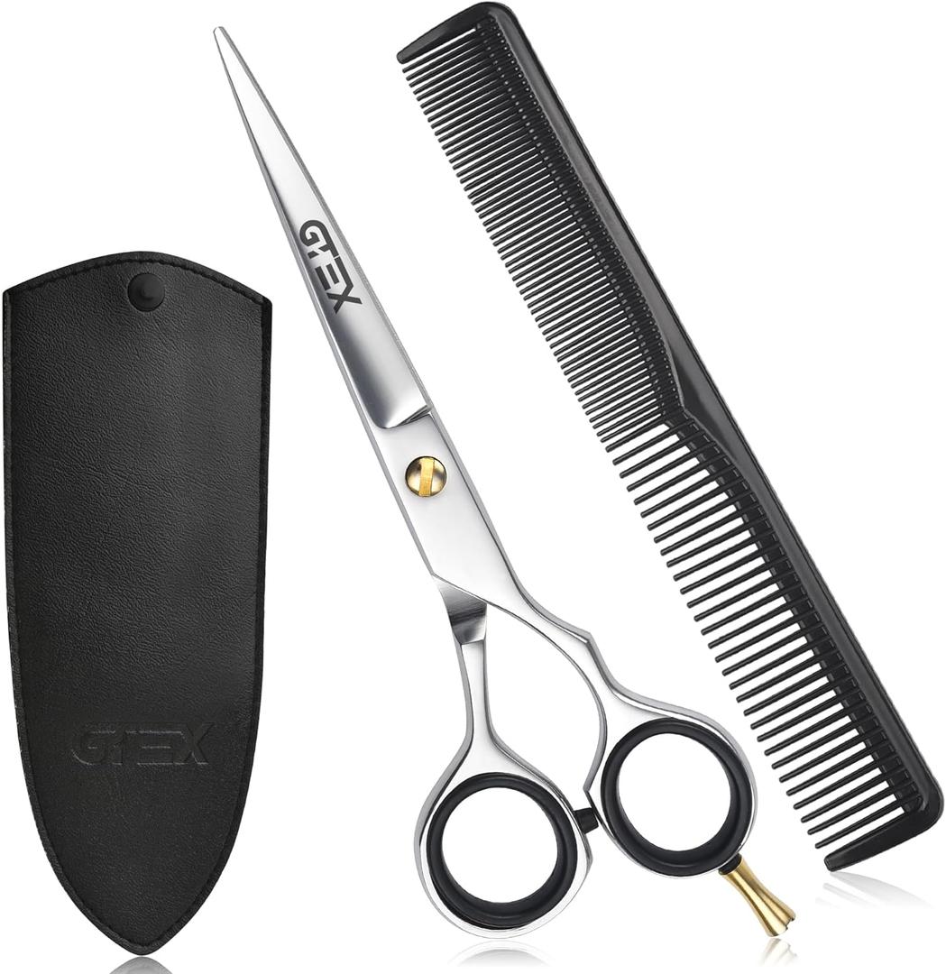 GTEX Hair Scissors, 6.5 inch Professional Hair Cutting Scissors for Women Men Adults - Barber Scissors Hair Shears - Super Sharp Haircut Scissors - Tijeras De Peluqueria Profesional