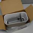 Toothbrush Holders for Bathrooms, Adjustable 6 Slots Electric Toothbrush and Toothpaste Holder, Cord-Friendly Detachable Bathroom Countertop Organizer with Front Ledge for Phone and Ring Holder (Grey and White)