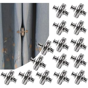 15 Pairs Curtain Magnets Closure, Magnetic Curtain Clips for Indoor Outdoor Curtains Prevent Light Leaking, Strong Curtain Weights Magnets for Pergola Patio Gazebo Cabana
