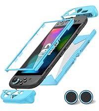 Protective Case for Nintendo Switch 2, Full Protection Switch 2 Cover, [Military-Grade Protection],TPU Shock-Absorption and Anti-Scratch with【Bult-in Screen Protector】& 2 X Thumb Grip