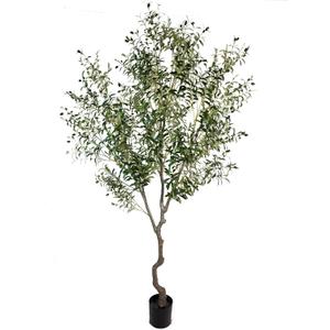 Artificial Tree Faux Olive Tree 8ft(92in,3200leaves) Tall Fake Olive Plant in Pot Fake Silk Tree Faux Plants Indoor