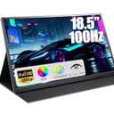 Large 18.5 Inch Portable Monitor, 100Hz IPS FHD 1080P USBC HDMI Display with Kikstand and Sleeve Case & VESA Mount, 125% sRGB, UltraSlim Second Screen for Laptop/PC/PS5/Switch – Builtin Speaker