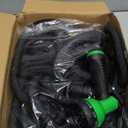 Flexi Hose Expandable Garden Hose with 8 Function Nozzle, 100FT - Lightweight Retractable Garden Hose, Water Hose - No-Kink Flexibility, 3/4 Inch Solid Brass Fittings and Double Latex Core (Black)