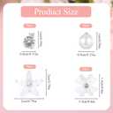 32pcs Mini Flower Hair Clips, White Pearl Hair Clips, Wedding Hair Barrettes, Cute Rhinestone Hairpins, Bridal Hair Accessories for Girls Women(4Styles)