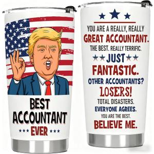 Accountant Gifts for Women Men, Accounting Gifts for Accountants - Funny Birthday Gifts for CPA Financial Advisors, 20 OZ Accountant Stainless Steel Insulated Travel Coffee Tumbler Cup