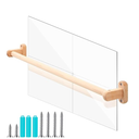 Juexica Montessori Mirror with Bar, Wooden Baby Pull up Bar Safety Mirror Set Infant Coordination Baby Standing Early Learning to Walk Mirror Wall Mounted Climbing Toy for Daycare(15.75 x 19.69 Inch)