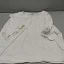 XIEERDUO Cotton Tshirts for Women Drop Shoulder Round Neck Oversized Crop Tops Workout Tops Tees Large