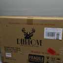 Deerlove 2 Tier Round Side Table, 16" Small Metal End Table with Removable Wooden Tray, Round Accent Sofa Coffee Side Table for Living Room, Bedroom, Balcony (Black)