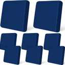 pickyNproud 8Pcs Patio Cushion Covers Stretch Outdoor Couch Cushions Slipcovers Replacement Washable Furniture Protector with Elastic Bottom Sofa Chair Seat Cover, Navy Blue