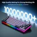 65% Wired Gaming Keyboard, LED Backlit, Ultra-Compact Anti-Ghosting No-Conflict 68 Keys Membrane Gaming Wired Keyboard for PC Laptop Windows Gamer(Pink-Black)