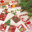 50Pcs Christmas DIY Diamond Stickers, Make-a-face Sticker Make Your Own Characters Sticker, Xmas Tree Santa Claus Snowman Elf Gingerbreadman Hanging Ornament for Xmas Party Favor Supplies Decor