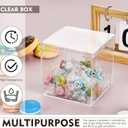 Clear Acrylic Box Plastic Square Cube Plastic Square Container 2 Pack Small Acrylic Box with Lid, 4.7x4.7x4.7Inch Storage Boxes Organizer Containers for Candy Pill and Tiny Jewelry