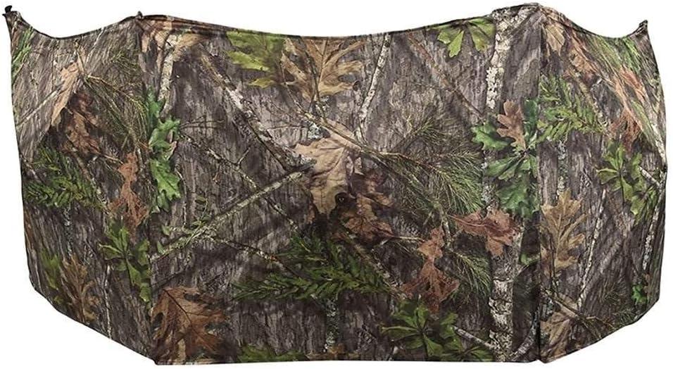 Ameristep Throwdown Ground 3D Leafy Die-Cut Camo Ultra-Compact Easy-Setup Three-Panel Low-Noise Run-and-Gun 2-Person Hunting Blind, 21.0x4.33x4.33