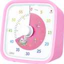 Yunbaoit Visual Timer with Protective Case, Unicorn Disk 60 Minute Countdown Timer for Kids and Adults, Silent Time Management Tool(Pink)