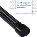4 Pack Tension Rod Oval Spring Tension Curtain Rod Adjustable 36 to 60 Inches Small Short Black Tension Rods No Drilling Spring Loaded Curtain Rods For Doors and Windows, 36-60 Inch, Black