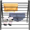 Whitmor Spacemaker Folding Drying Rack, Indoor Clothes Organizer with Patent-Pending Design, Space Saving, 6" L x 26" W x 51.5" H, Black