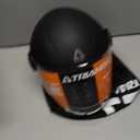 TRIANGLE Open Face Motorcycle Helmet Retro 3/4 Helmets with Clear Visor for Men Women DOT Approved (Black)