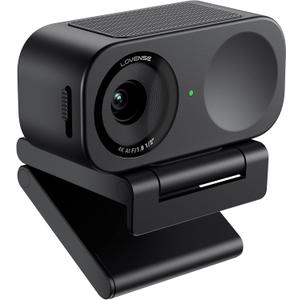 LOVENSE Webcam 2 4k for PC, Live Streaming Camera 1/2" Sensor True Focus Al Noise Canceling, Hand Gesture Control, Mobile Control, Auto Framing, Customizable Audio Modes, Microphones, Privacy Control