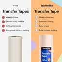 Paper Transfer Tape for Vinyl, 36 inch x 300 feet, Medium-High Tack Application Tape with Layflat Adhesive for Vinyl Letters, Decals, and Graphics