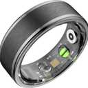Smart Ring for Women Men,Fitness Ring with 24/7 Activity Tracking,Stress,Sleep Monitoring,No APP Subscription Fees,Compatible with iOS & Android, HarmonyOS Black, 9#