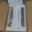 14.17in Alabaster Wall Sconces, Natural Marble Wall Light Set of Two, Modern LED Alabaster Sconces for Living Room Indoor Wall Lamps for Dining Room Stairs Bedroom,Brushed Gold (2 Pack)