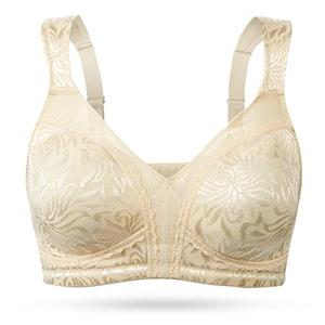 Wingslove Women's Full Coverage Non Padded Comfort Minimizer Wire-Free Bra Plus Size (Nude,46DD/E)