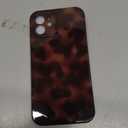 Aesthetic Tortoise Shell Phone Case for iPhone 12 6.1in,Retro Cool Girl Leopard Print Brown Amber Trendy Full Camera Protective Cover for iPhone 12 6.1"