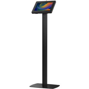 CTA Digital Thin Tall floor Stand 360 Degree Kiosk Display Tablet Holder With Charger Access & Lock for iPad 11 (A16) - Pro 11-inch M4 - Air 11-inch M3- iPad 10th Gen - Galaxy Tab & More Tablets