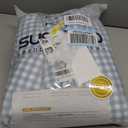 SUSYBAO Gingham Duvet Cover King 100% Washed Cotton Light Blue Plaid Duvet Cover 3 Pieces Set 1 Blue Grid Duvet Cover with Zipper Ties 2 Pillowcases Luxury Soft Gingham Bedding Set Breathable Durable