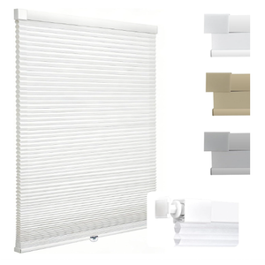 No Drill Cellular Shades Light Filtering Honeycomb Blinds 46Wx72H White
Thermal Insulated & Noise Reducing Blinds for Indoor Window Cordless Cellular Shades for Bedroom, Kitchen, Living Room,Home