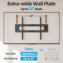 85 86 98 100 inch Heavy Duty TV Wall Mount for 55-120 inch Large TVs up to 220 LBS & 900x600mm Vesa, Ultra Slim Fixed TV Mount, Low-Profile TVS Bracket, 16" 24" 32" Wood Stud, Fit Most 65+ 75+ 120 TVs